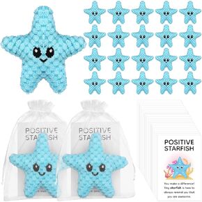 20 Sets Positive Crochet Animals Gifts Positive Handmade Starfish Gifts Funny Crochet Gifts Coworker Thank You Gifts Appreciation Gifts for Employee Team