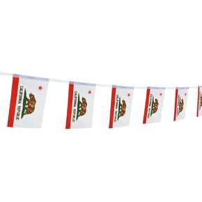 100 Feet California State Flag,Pennant Flags Banner String,Party Decorations For Grand Opening,Party Decorations，Indoor and outdoor flags,For School Event,Sport Events,Festival (California)