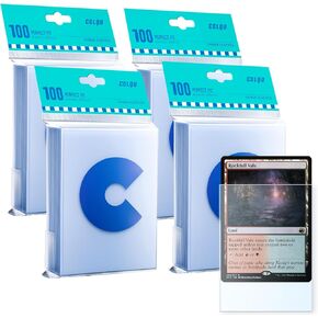 400ct Clear Card Sleeves, Perfect Fit Inner Card Sleeves, Exact for Double Sleeving, Trading Card Sleeve Compatible with MTG TCG Magic The Gathering Gaming Cards