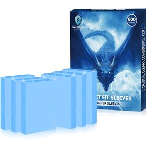 600CT Perfect Fit Inner Sleeves for Double Sleeving, Clear Card Sleeves for MTG, PKM, TCG, Flesh & Blood and Gaming Cards