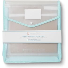MISSOURI STAR QUILT CO. Fabric and Project Folio Case | Store and Organize Your 10 Inch Square Precuts | 4 Vinyl Zipper Pouches, 4 Fabric Storage Boards