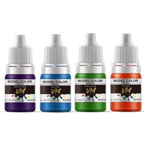 VM Eco-Friendly Water-Based Pigments WWII Armour & Infantry Model Color Set Military Shades Paints For All Diorama/Figures Model Brush Acrylic Colors – 16 Bottles x 5ml (Military Color Set)