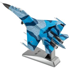 DAGIJIRD Russian Air Force SU-30MKK Fighter Aircraft Model 1/100 Scale Diecast Military Plane Models for Collection Gift