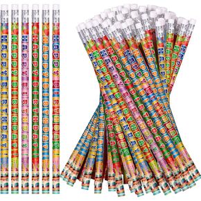 Birthday Pencils Happy Birthday Pencil for Students Birthday Pencils for Teacher Classroom, 6 Style(72)