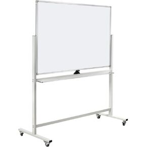 Double-Sided Mobile Whiteboard Magnet Dry Erase Board on Wheels - Aluminum Frame Magnetic Portable Stand Whiteboard- 48"x36" Rolling White Boards with Easy Flip Feature