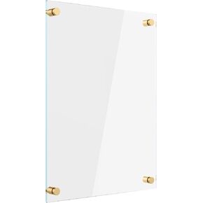 Ships Next Day, Made in USA - Acrylic Dry Erase Board | Non-Magnetic Dry Erase Board | Hanging Frameless White Board | Acrylic for Office, School and Home Walls | for Kids & Adults (Clear - 12x18)