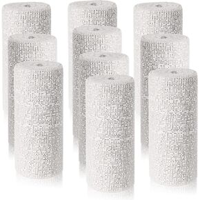 4inch x 15Ft Plaster Cloth Rolls Gauze Bandages 10 Pack Plaster Strip Gauze Wrap for Art Project, Body Casts, Belly Cast, Masks, Scenery Construction - Each Roll 4 inch x 15 feet