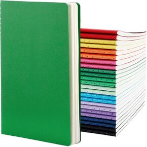 24 Pack Notebooks Bulk,College Ruled Notebooks,Kraft Cover Notebook,Colorful Lined Notebook Travel Journal for Students Office Supplies,60 Pages/30 Sheets, 5.5"x8.3", A5 Size