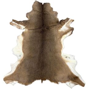 Hair On Deerskin Rug - Natural Deerskin Hide 10 to 12 Square feet – Soft Fur Deer Hide for Rug Carpet Sofa Chair and Home Decor