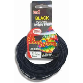 Pepperell Pony Bead Lacing 2 mm x 60 Inches Black