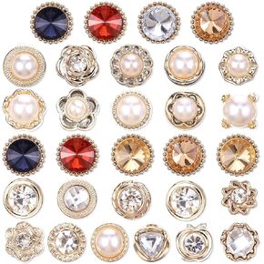 30Pcs Pearl Brooch Buttons Reusable Cover Up Button Pin No Sew Invisible Buttons Dress Supplies Decoration Replacement Safety Button Modesty Pin for Women Clothing Shirt Sweater Coat Shawl