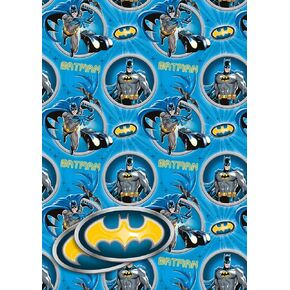 Batman Gift Wrapping Paper 2 Sheets 2 Labels Birthday Superhero Wrapping Paper