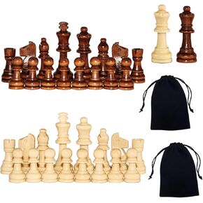 Chess Pieces, 3 Inch King Figures Chess Game Pawns Figurine Pieces, Replacement of Missing Piece, Includes Storage Bag (Chess Pieces)