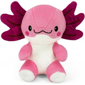 Blnboimrun Squeaky Dog Toys for Aggressive Chewers, Interactive Puppy Toys with Squeaker & Crinkle Paper, Double Layer Durable Plush Axolotl for Small Medium Large Dogs Indoor Outdoor Play