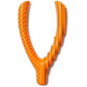 Rubber Teething Aid Occupy Wishbone Dog Toy - Bright Orange