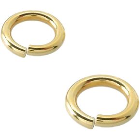 18 Ga. Heavy Wire Open Jump Ring 14 K مليئة بالذهب (9 ملم - حزمة من 10)