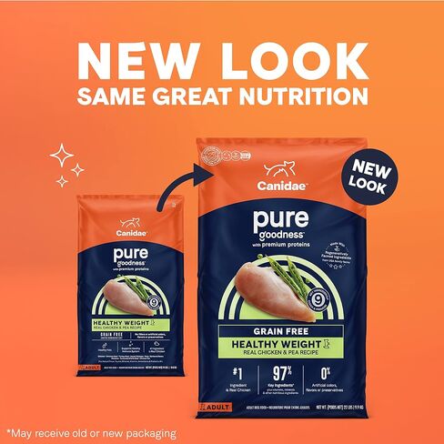 Canidae Pure Healthy Weight Limited Ingredient Premium Adult Dry Dog Food, Real Chicken & Pea Recipe, 22 lbs, Grain Free in Saudi Arabia