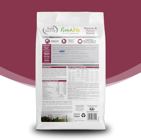 NutriSource Pure Vita Limited Ingredient Grain Free Dry Dog Food, Turkey and Sweet Potato, 12LB in Saudi Arabia