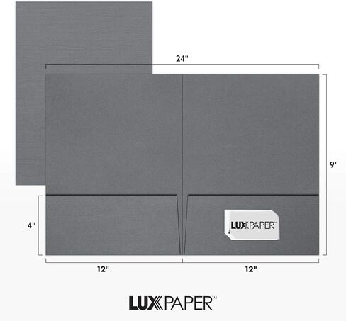 LUXPaper 9" x 12" Presentation Folders | Two Pocket | Natural | 80lb. Cover | 25 Qty in Saudi Arabia