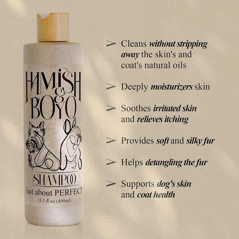 Nature - Derived Dog Shampoo: Hypoallergenic for Sensitive Skin, Natural Oatmeal & Aloe Vera, Soothing Lavender Scent, Tear-Free, Anti-Itch Formula for Dry, Itchy Skin, Safe for Puppies & All Breeds in Saudi Arabia