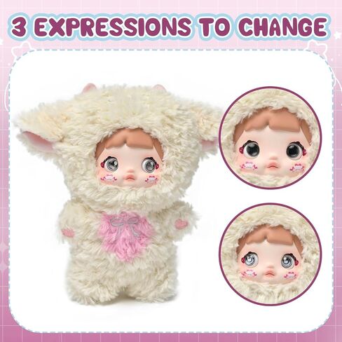 Blind Box Loveliness Never Ends Series Plush - 3 Expressions Adorable Mystery Plush Toys for Collectors - 7.1IN Random Surprise Doll with Unique Designs, 1PCS (Upgrade Packaging) in Kuwait