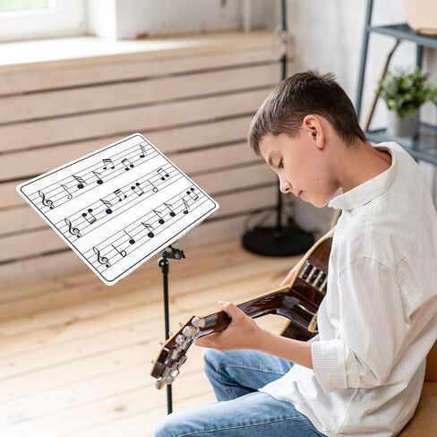 24Pcs Dry Erase Music Staff Lap Boards for Student Reusable Musical Notes Double Sided Erasable Cardboard Music Note Whiteboard for Musical Teacher Classroom Homeschool Portable Teaching Tool 12" x 9" in Saudi Arabia