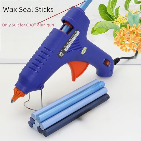 Blue Wax Seal Sticks -5 Color Glue Gun Sealing Wax Sticks for Wax Seal Stamp - Perfect for Wedding Invitations, Cards Envelopes, Snail Mails, Wine Packages Pack of 10 (10, Blue) in Saudi Arabia
