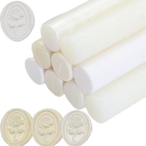 Blue Wax Seal Sticks -5 Color Glue Gun Sealing Wax Sticks for Wax Seal Stamp - Perfect for Wedding Invitations, Cards Envelopes, Snail Mails, Wine Packages Pack of 10 (10, Blue) in Saudi Arabia