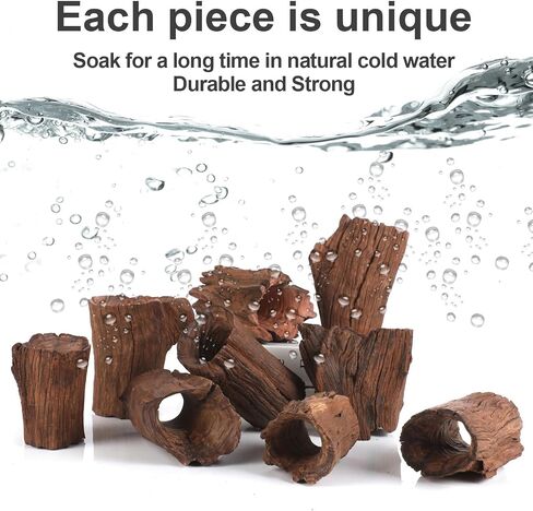 Natural Wood Aquarium Cave Betta Fish Hideout for Aquarium Fish Tank Decorations-Reptile Hide-Snake Hide-Cave for Cichlids Habitat Shelter for Crayfish Shrimp and Other Aquatic Pets 6.1-9.8" in Saudi Arabia