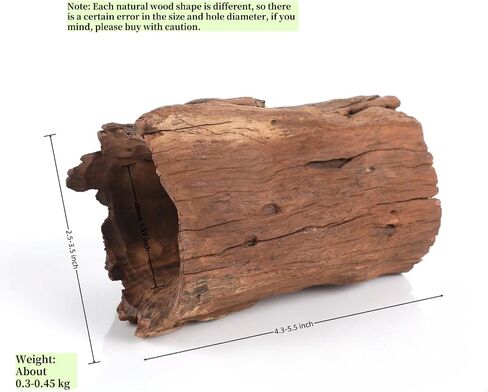 Natural Wood Aquarium Cave Betta Fish Hideout for Aquarium Fish Tank Decorations-Reptile Hide-Snake Hide-Cave for Cichlids Habitat Shelter for Crayfish Shrimp and Other Aquatic Pets 6.1-9.8" in Saudi Arabia