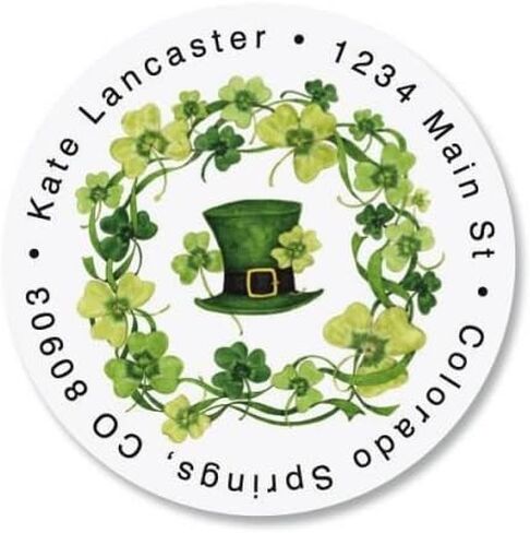 Personalized Shamrocks St. Patrick's Day Address Labels - Set of 144 Self-Adhesive, Flat-Sheet Irish Labels in Saudi Arabia