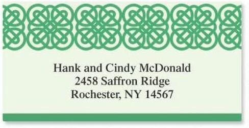 Personalized Shamrocks St. Patrick's Day Address Labels - Set of 144 Self-Adhesive, Flat-Sheet Irish Labels in Saudi Arabia