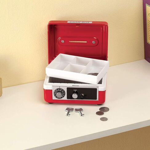 Custom Children’s Cash Box, Metal Piggy Bank Lockbox with Coin Slot, Blue in Kuwait