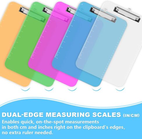 TOTiyea Clipboard Set of 25, 12.5 x 9 Inch Multi Color, Plastic Clipboard with Low Profile Clip, 75 Sheets Capacity, Standard Letter Size in Kuwait