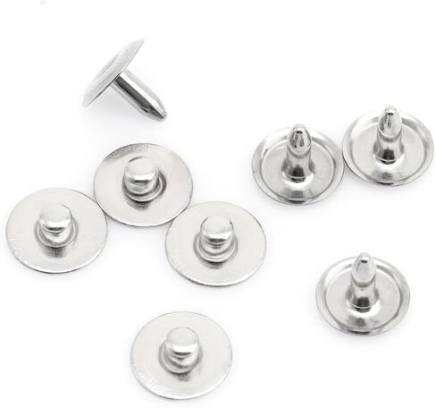 CRAFTMEMORE Solid Brass Jean Rivets, 3/8 Inch, 50 Sets, Washable Denim Fasteners Nipple Rivets in Saudi Arabia