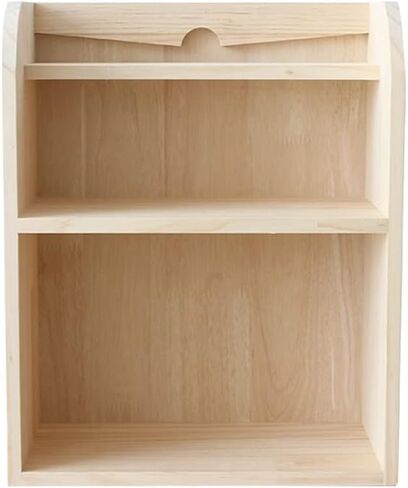 Bookshelf Desktop Bookshelf Small Storage Rack Simple Desk Rack Wood Double-Layer Storage Rack for Book and Magazine File Storage and Storage Bookshelves and Bookcases in Saudi Arabia
