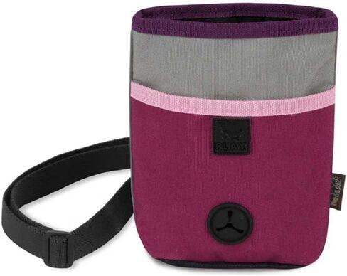 P.L.A.Y. Scout & About Deluxe Training Treat Pouch with Poop Bag Dispenser - 3 Way Wear, Detachable & Adjustable Strap, Reflective Strips, Water-Resistant Back Zipper Pocket, Squeaker (Wildflower) in Kuwait