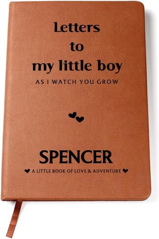FG Family Gift Mall To My Little Boy Journal with Personalized Name Leather Notebook Journal for Son, Grandson, Boy Mom, Mother Son Journal, Letters To My Son Journal, Happy Birthday Son, Gift For Son from Dad in Saudi Arabia