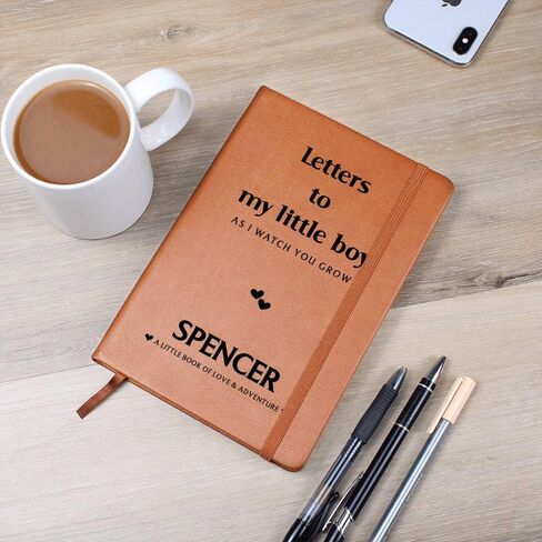 FG Family Gift Mall To My Little Boy Journal with Personalized Name Leather Notebook Journal for Son, Grandson, Boy Mom, Mother Son Journal, Letters To My Son Journal, Happy Birthday Son, Gift For Son from Dad in Saudi Arabia