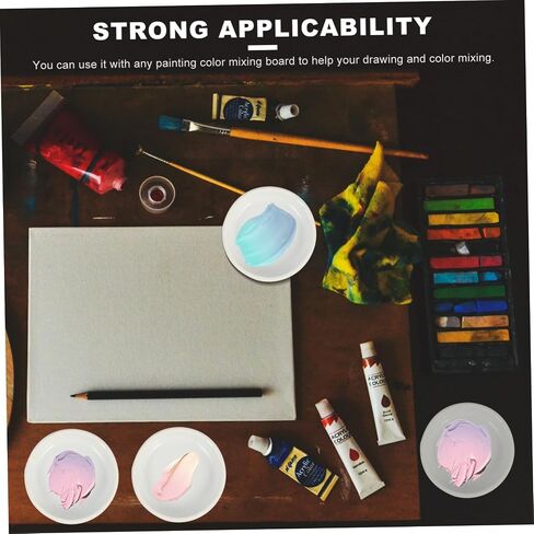 COHEALI 1Set Ceramic Pigment Trays Color Mixer Plate for Artists Portable Painting Tools for DIY Craft Quality Ceramic Painting Tray for Watercolor Supplies and Color Mixing in Saudi Arabia