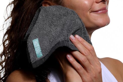 منشفة اليوغا - مملوءة بالفحم المنشط لإزالة السموم والعرق - مصنوعة من خيوط القطن المائي الصديقة للبيئة - قابلة للتحلل البيولوجي ومستدامة - لجميع الأعمار in Kuwait