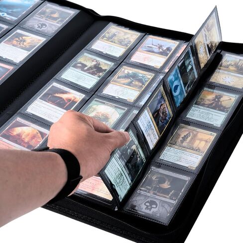 1408+ Pockets Trading Card Binder, 16-Pocket Card Ablum Compatible with MTG,Sports Cards & Other Standard Size Trading Card (Black) in Kuwait