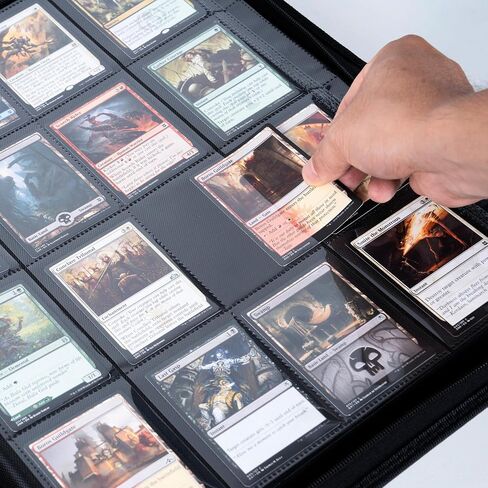 1408+ Pockets Trading Card Binder, 16-Pocket Card Ablum Compatible with MTG,Sports Cards & Other Standard Size Trading Card (Black) in Kuwait