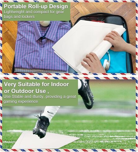 3 Pieces White Baseball Home Plate Rubber Baseball Bases 16 inch Softball Home Plate Kickball Bases Throw Down Home Plate for Kickball Practice Pitching Hitting Training Equipment (3 PCS) in Kuwait