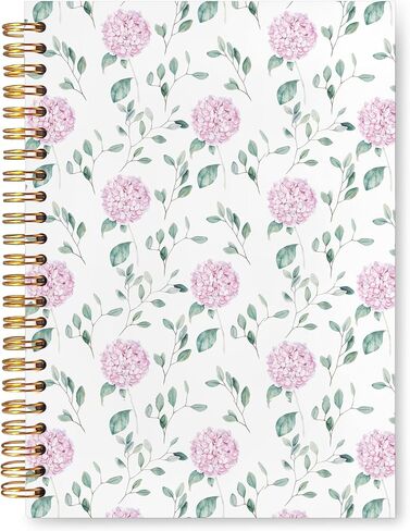 Hydrangea Notebook Journal, Hydrangea Gifts, Blue Notebook Office Supplies, Hardcover Spiral Journal 5.5x8.3 Inch in Kuwait