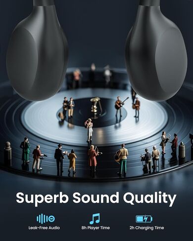 سماعات توصيل العظام، IPX8 مقاومة للماء MP3 سماعات سباحة تحت الماء مشغل موسيقى مدمج بذاكرة 32 جيجا، سماعات أذن بلوتوث لاسلكية مفتوحة 5.3 للجري وركوب الدراجات والسباحة in Kuwait