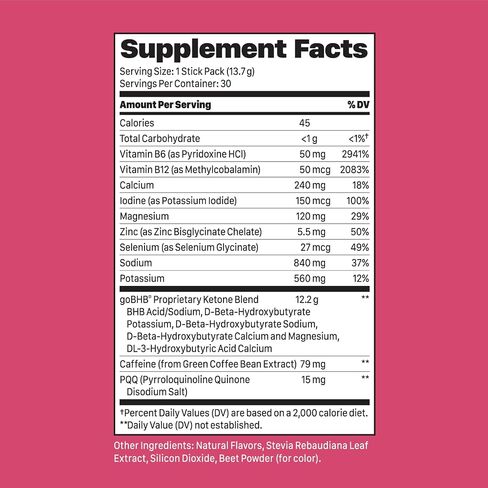 Real Ketones Intermittent Fasting Drink Mix for Women BHB Exogenous Ketones Powder with Fasting Electrolytes & Green Coffee Bean Extract for Energy Focus and Hormonal Balance (Watermelon) - 30ct in Saudi Arabia