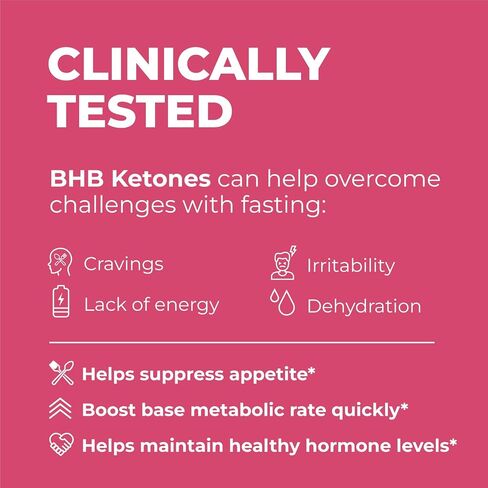 Real Ketones Intermittent Fasting Drink Mix for Women BHB Exogenous Ketones Powder with Fasting Electrolytes & Green Coffee Bean Extract for Energy Focus and Hormonal Balance (Watermelon) - 30ct in Saudi Arabia