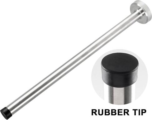 10 Inch Wall Mount Door Stopper, Door Stopper with Rubber Tip, Stainless Steel Sound Dampening Door Stop Bumper Wall Protetor, Brushed Finish with Hardware Screws in Saudi Arabia