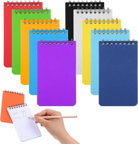 simarro 10 Pack Pocket Notebooks, 3x5 Inch Spiral Notepads, Small Mini Memo Shorthand Notepads with Color Cover for Office, School, College, Travel Mini Spiral Memo Notepad, Shorthand Notepad in Saudi Arabia
